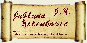 Jablana Milenković vizit kartica